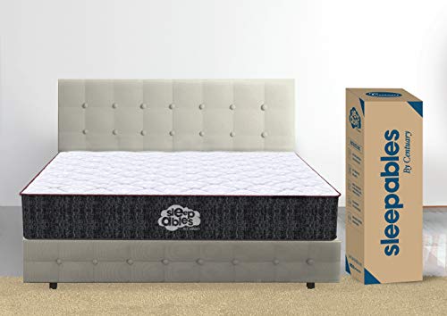 Centuary Mattresses Sleepables 8-Inch King Size Hybrid Zero Partner Disturbance Copper Gel Memory Foam Roll Pack Pocket Spring Mattress (75x72x8)