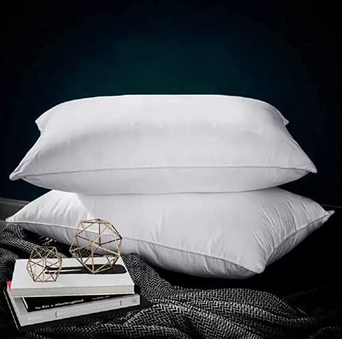 SENIVO Microfiber Soft White Pillows Set of 2 16 x 24 Inches Or 40 x 60 cm Well-Filled Pillows for Sleeping BE10