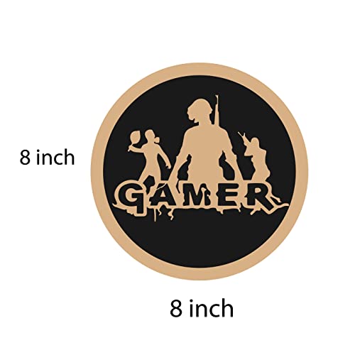 DOTME I Am The Game Theme Wooden With Vinyl Sticker Decorative Wall Décor Office Home Bedroom Living Room Hall DIY Art 8 INCH (Black)