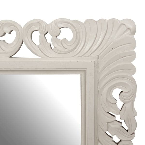 The Zara Enterprises Wooden Mirror Frame somthing is Different only Frame Without Mirror Colour White Deco Size 36×58