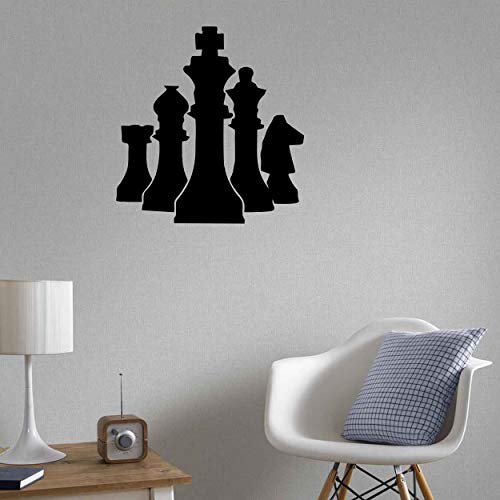 Advait Designs Multicolor Chess Wall Sticker for Room, Office, Cafe (61CmX58Cm)