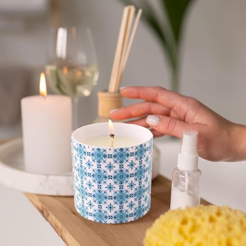 Urbane Home Scented Candles | Fragrance Candles | Candles for Wedding | Candles for Bedroom | Birthday Candles | Valentines Day Gifts Candles | DY-230708B | Blue