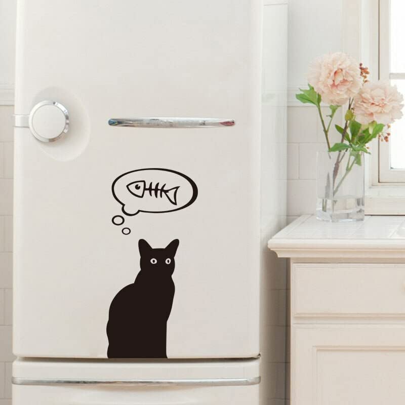 GADGETS WRAP Vinyl Wall Decal Sticker Stickers-frigo-Chat-Gourmand Vinyl Wall Decals