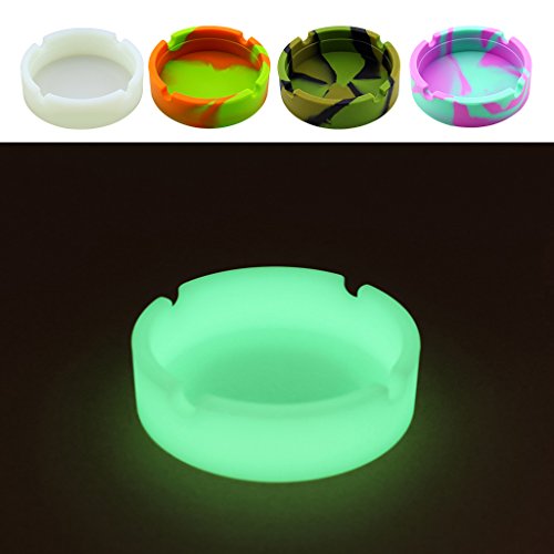 Fashion My Day Creative Environmental Camoue Silicone Ashtray Green Camo
