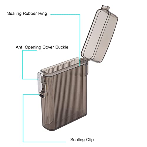 Cigarette Holder Box, Large Capacity Present Cigarette Case Clear for Family (Black)