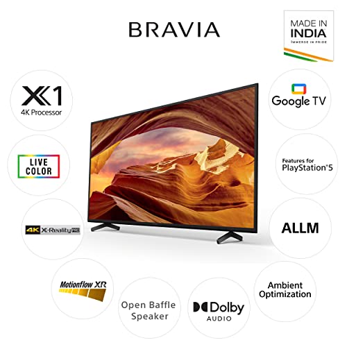 Sony Bravia 139 cm (55 inches) 4K Ultra HD Smart LED Google TV KD-55X75L (Black)