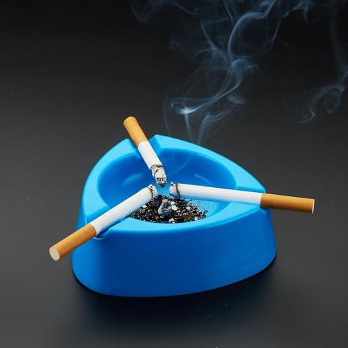 Goldenup Cigarette Ashtray Table top Modern Ashtray Cigar for Outdoor Indoor Desktop Smoking home Office Fashion Decoration.