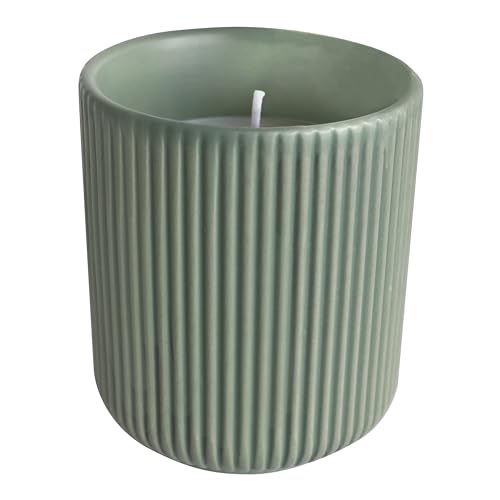 The Urban Gardener Wild Forest Scented Soy Candle in Reusable Ceramic Holder Height Approx 11.5cm Burn time Approx 25 Hours