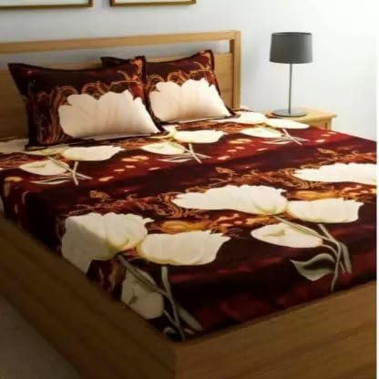 SIYARAM Handloom Industries BEDSHEET for Double Bed with 2 Pillow Covers,Bed Sheet for Bedroom - BZ29