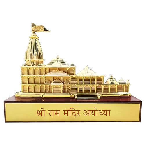 SAF paintings Ram mandir Ayodhya Model, Exclusive Wooden Janmabhoomi Temple Wall Painting for Home Decoration | Wall Decoration | Temple