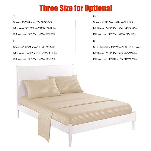 Layfuz Elegant Comfort Pure Color Embossed Collection 4-Piece Bed Sheet Bed-Cover & Pillowcase Set