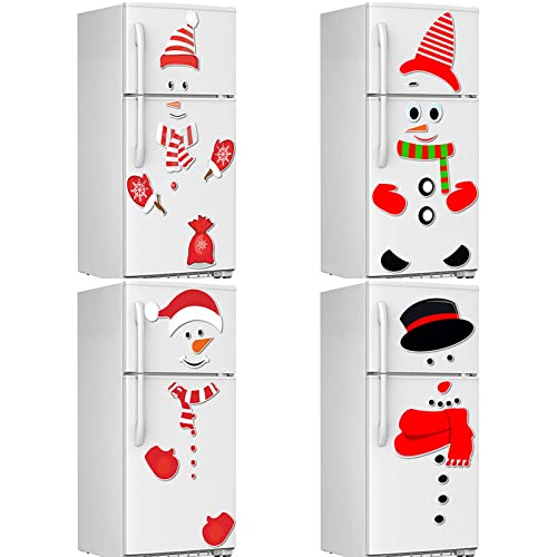 T.O.G. Snowman Refrigerator Sticker Expression Waterproof Christmas Festival Party Decor Ct001