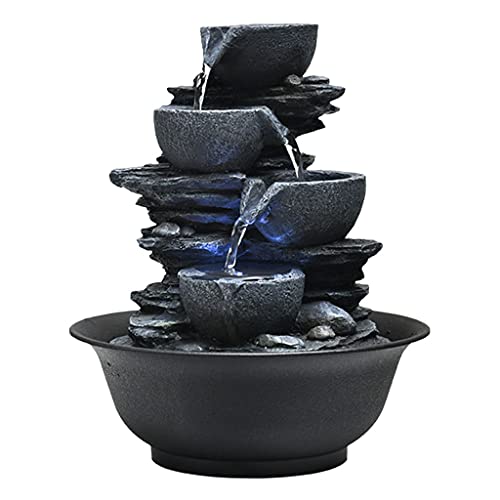 CALANDIS Water Fountain Fortune Feng Shui Waterfall Bedroom Ornaments Arts E