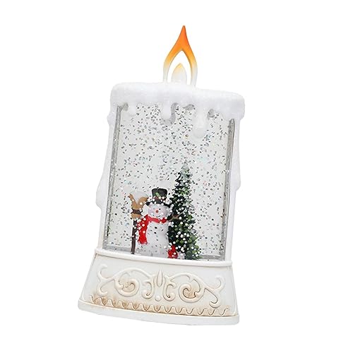 CALANDIS® Led Christmas Candle Snow Scene Decorative Candle for Indoor Festival Window Snowman | 1 Led Christmas Candle