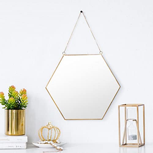 CALANDIS Nordic Wrought Iron Gold dessing Mirror Wall Hanging Bathroom Wall Mirror L