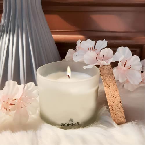 SOHMEI | Outdoor Picnic | Coconut Wax Scented Candles | Japanese Cherry Blossom, Mimosa, Vanilla (100 g)