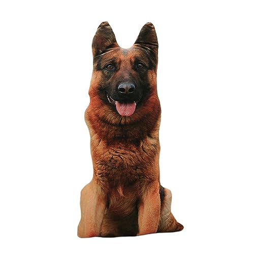 CALANDIS® 3D Dog Throw Pillow 20Cm Cute Creative Animal Plush Toy for Office Car Couch Brown | 1 Throw Pillow