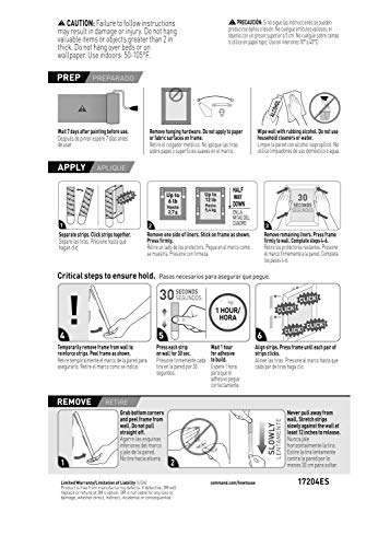 3M Command Plastic Picture Hanging Strips (White, Medium) - Pack of 16