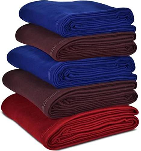 Aapno Rajasthan Soft and Lightweight Mild Winter Polar Fleece AC Blanket - Single Bed - Brown - Pack of 2