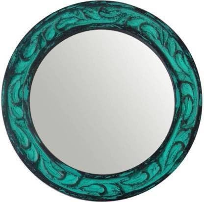 Vas Collection MDF Mirror Frame for Wall Decor,Bedroom,Living Room,Bathroom & Hallway(Green Antique)