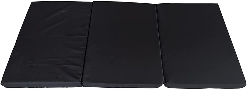 ATOOTFUSION Black 3 Fold Tri Folding Medium Hard EPE Foam 2 Inch Thickness Floor Light Weight Foldable Movable Cot Mattress, Bed Mattress for Travel, Picnic, Yoga Mat (Mattresses 2 inch Single Bed)