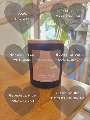 Black Oudh, Premium Scented Candles, Soy Wax Candle