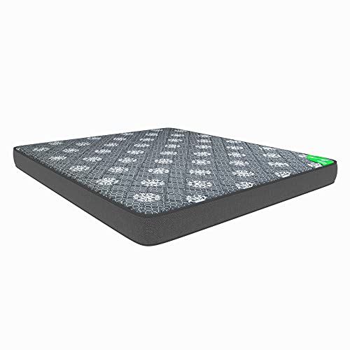 Sleepfresh Spinebond High Resilience Rebonded Foam 4 Inch Double Size Dual Comfort Mattress (78x48x4 Inches)