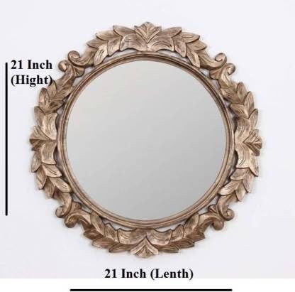 Vas Collection MDF Mirror Frame Fro Wall Decor,Bedroom,Living Room,Bathroom & Hallway (White Antique)