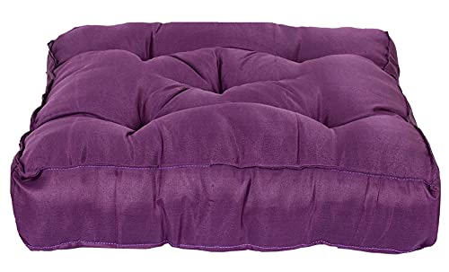 Kuber Industries Microfiber Chair Pad|Chair Cushion Pad for Office, Home|Sitting Cushion|Pack of 2 (Purple)