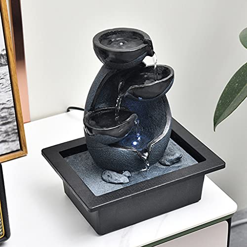 CALANDIS® Water Fountain Fortune Feng Shui Waterfall Bedroom Ornaments Arts A