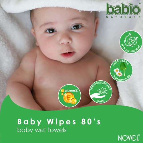 NOVEL Baby Wet Wipes/Pack With Lid (Pack of 6-80 Sheet)