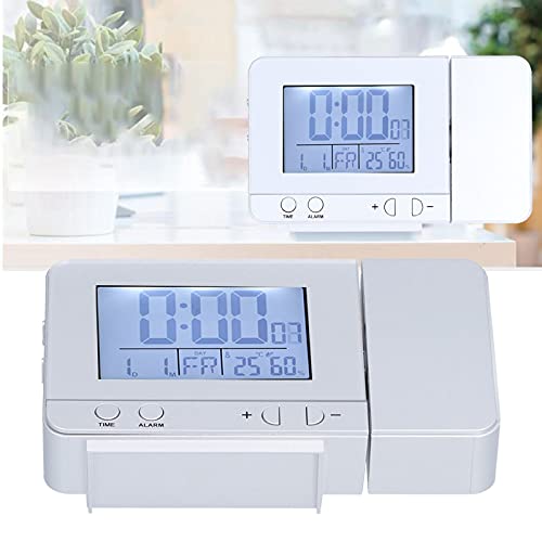 Digital Clock Large Display, 180 Degree Free Rotation Office Desk Decor for Bedroom for Household(Silver)