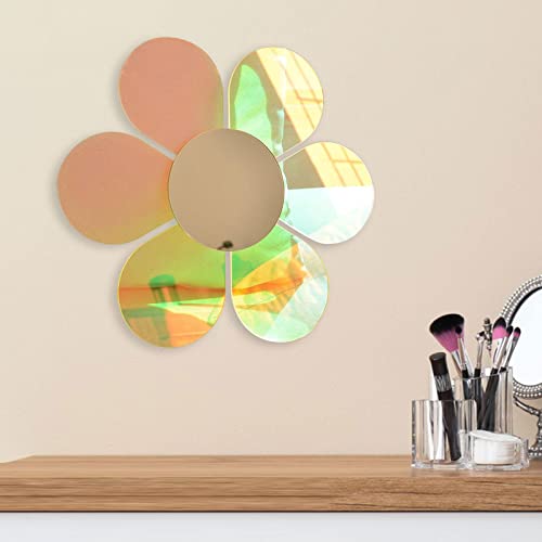 CALANDIS® Acrylic Flower Retro Aesthetic Wall Sticker Decal for Home Bathroom M'