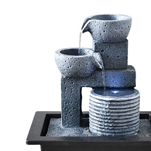 CALANDIS Water Fountain Fortune Feng Shui Waterfall Bedroom Ornaments Arts D