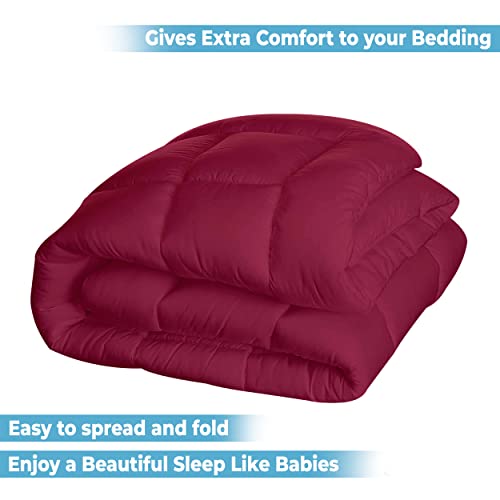 CRAZY WORLD Soft 800 GSM Mattress Padding/Topper for Comfortable Sleep Maroon (36x72inch)