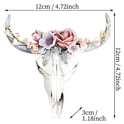 TOG Longhorn Wall Sculpture Vivid Animal Head Artwork Figurines Flower S'|Home & Kitchen| Home decor| Figurines'