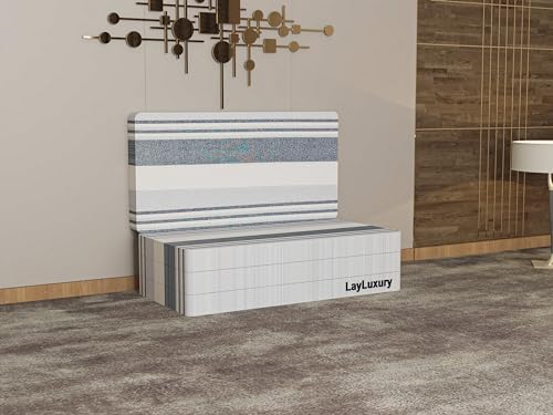 LAYLUXURY SmartBuy Epe 4 Fold Mattress 3 inch Single EPE Foam Mattress 72x35x3 Grey White