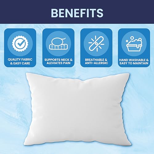 The Byke Home Comfort Sleep Pillow | 16 x 24 Pack of 4 | Premium IMP Fiber | Suitable for All Sleeping Positions | No Flatness, Comfortable, Durable, Soft & Washable – Ultra White