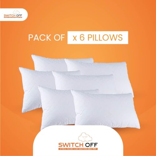 Switch-off Smart Adjustable Mush Conjucted Pillow,Discover The Perfect Pillow for Your Best Night's Sleep (17X27Inch) (Pack of 6)