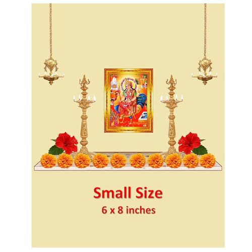 Pavan Photo Laminations Bahuchar Maa Mata Bahuchara Bahucharaji Wall Painting Framed Home Decor (Wood,Matte,Gold,Small Size,6 x 8 Inch) R1920S