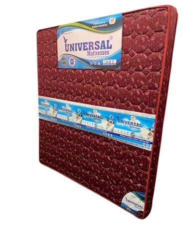 Universal Matrresses Flora Semi Orhtopedic Mattress for Dual Comfort, One Side Pu Foam Other Side Orthopedic Foam (72X60X05)