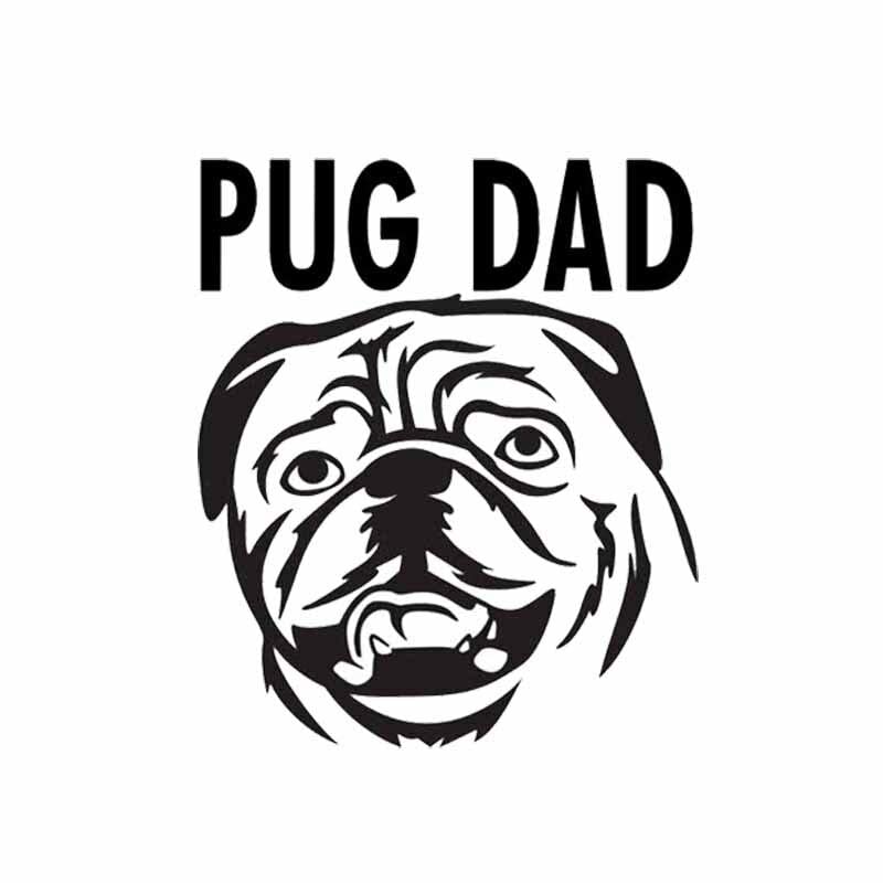 GADGETS WRAP Vinyl Wall Decal Sticker Pug Dad Dog Pet Puppy Truck Car Bumper