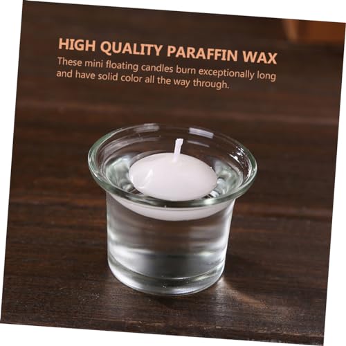 Cabilock 24pcs Smokeless Floating Candle Floating Candles Romantic Floating Candle Wedding Candles Wedding Water Candles Romantic Candles for Wedding Smokeless Candle Paraffin Wax Candles