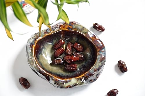 Handmade Dual Glazed Ceramic Decorative Bowl, Ideal for Table Decor or Ash Tray
