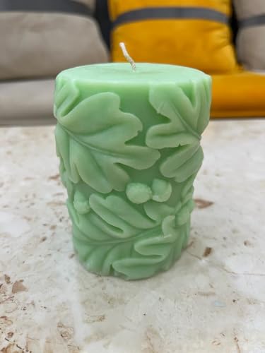 TWINKLING DECOR Scented Acorn Pillar Soy Wax Candle 9.5 * CM