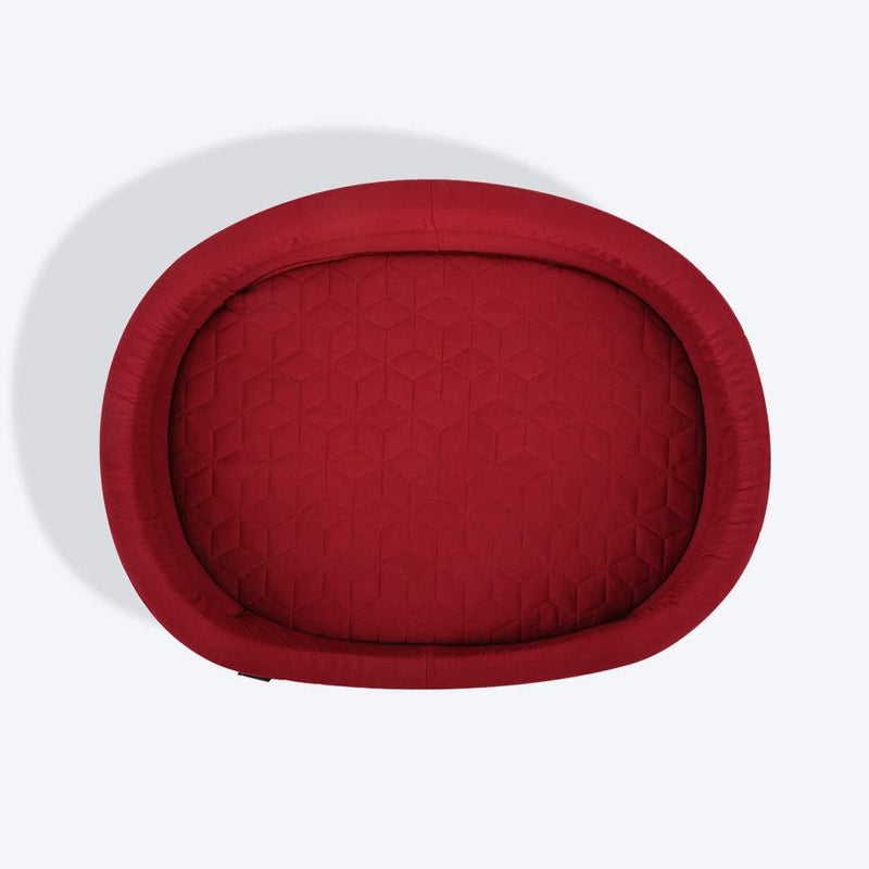 Heads Up For Tails HUFT Majestic Maroon Quilted Oval Bed - M