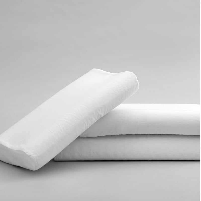 Navrang Foam & Fabrics Memory Foam Contour Pillow Pack of 3 Firmness: Medium Soft