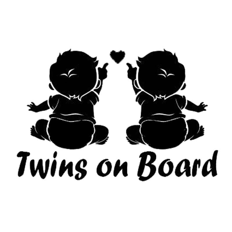 GADGETS WRAP Vinyl Wall Decal Sticker Twins On Board Super Lovable Waterproofing