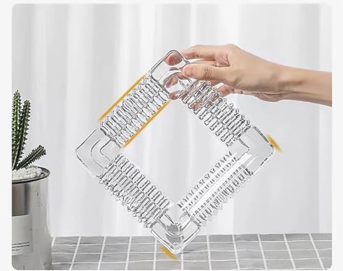SIDSONS Large Glass Ashtray Square Cigarettes Cigars Crystal Cut Effect Transparent Glass Ash Tray Glass Indoor Outdoor Home Office Tabletop Restaurant Pub Garden, 18cm x 18cm 4cm Height