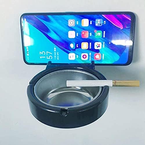 HARVA Wall Mounted Ashtray for Bathroom, Toilet, Balconies Walls, office | Stainless Steel Ashtray Cigarettes Storage Rack (Black)